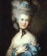 Thomas Gainsborough Portrait of a Lady in Blue 5 oil painting artist